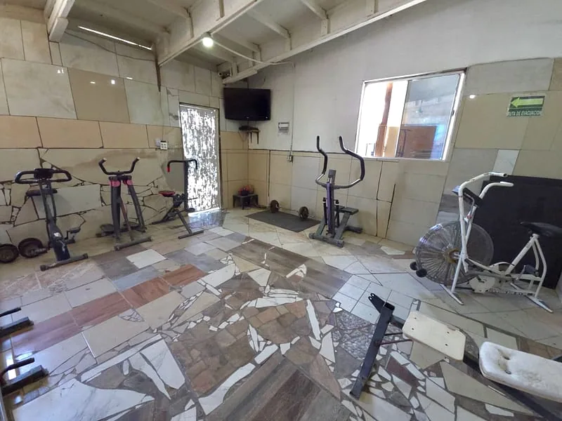 Gimnasio del centro de rehabilitación en Ejido Matamoros, Tijuana